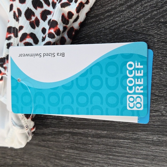 Coco Reef NWT Womans Swim Suit 36D Nylan Spandex One Piece Animal Print Brown. - Picture 9 of 16